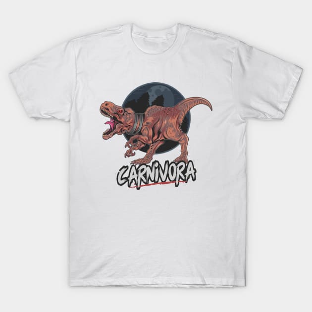 T Rex Carnivora T-Shirt by Mako Design 